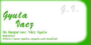 gyula vacz business card